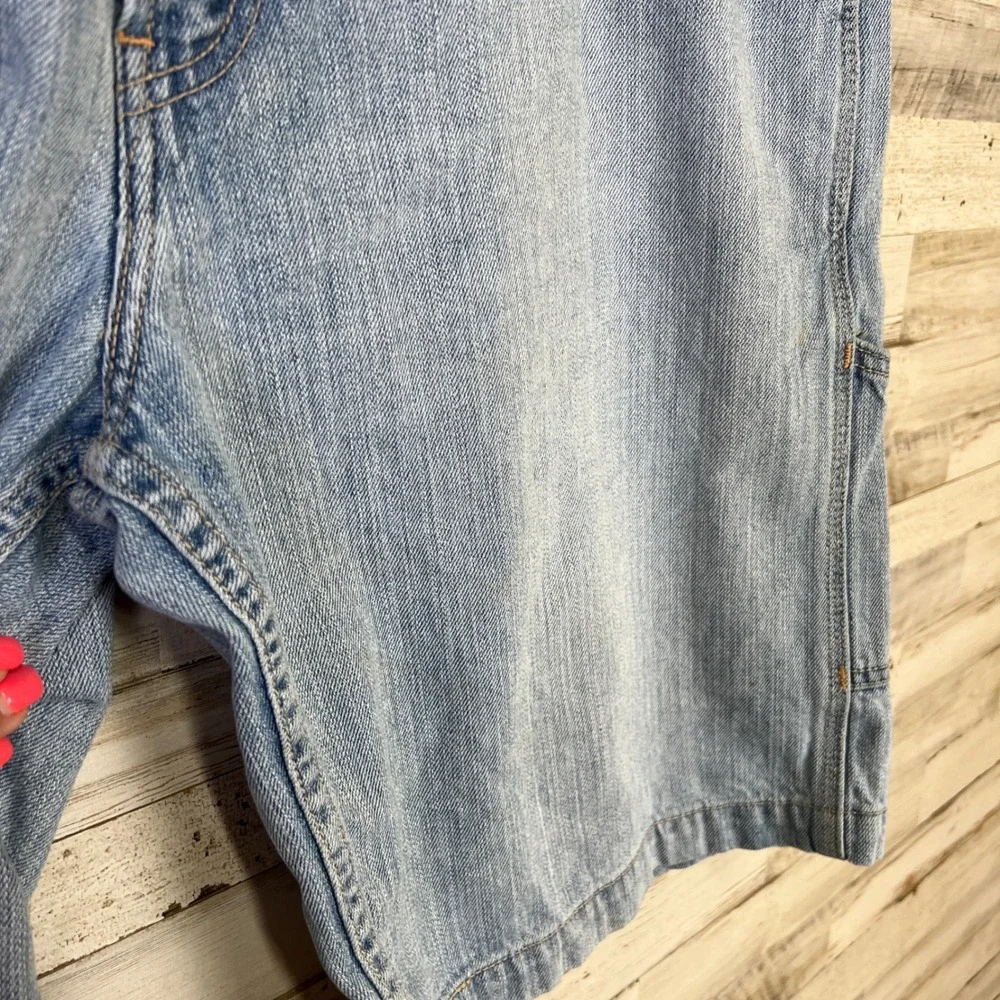 Levis Carpenter Shorts Mens W34 Blue Denim Light Wash  Utility Work Baggy Jorts